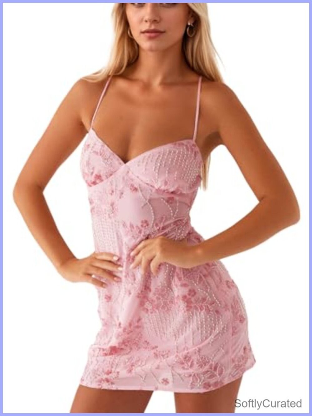 Sequin Rhinestone Mini Dress Sleeveless Backless Deep V Neck Club Night Out